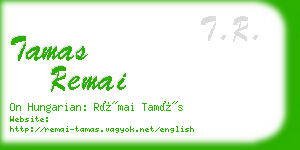 tamas remai business card